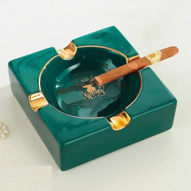 Luxury Large Size Ashtrays Gadgets Vintage Style Square Quality Ceramic Cigar Ashtray
Luxury Large Size Ashtrays Gadgets Vintage Style Square Quality Ceramic Cigar Ashtray