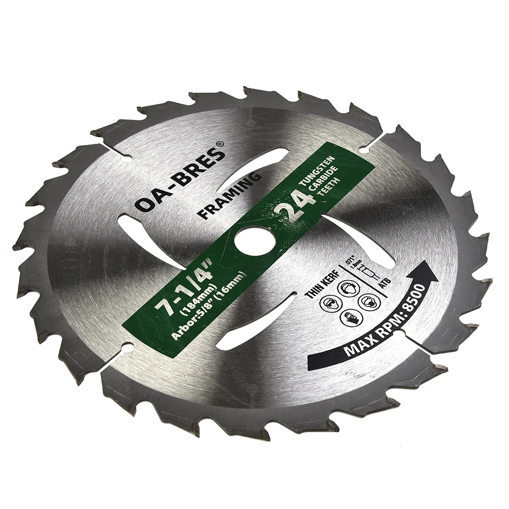 7-1/4-Inch 24T Saw Blade Framing Carbide Thin Kerf Circular Saw Blade Cutter With Teeth 1 Piece Woodworking Tool Accessories
7-1/4-Inch 24T Saw Blade Framing Carbide Thin Kerf Circular Saw Blade Cutter With Teeth 1 Piece Woodworking Tool Accessories