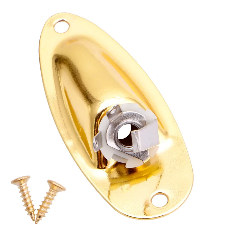 1 Set Gold Metal Replacement Boat Input Output Jack Plate Socket 8.1x3.3cm For Fender Strat Great Guitar Parts Easy to Install
1 Set Gold Metal Replacement Boat Input Output Jack Plate Socket 8.1x3.3cm For Fender Strat Great Guitar Parts Easy to Install