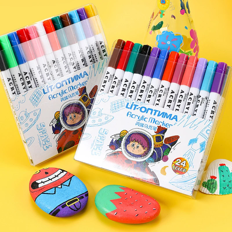 12/24color Art Marker Set,Acrylic Paint Brush Pen,Rock Painting Stone Ceramic Glas Wood Canvas Diy Graffiti,Making Drawing L-520
12/24color Art Marker Set,Acrylic Paint Brush Pen,Rock Painting Stone Ceramic Glas Wood Canvas Diy Graffiti,Making Drawing L-520