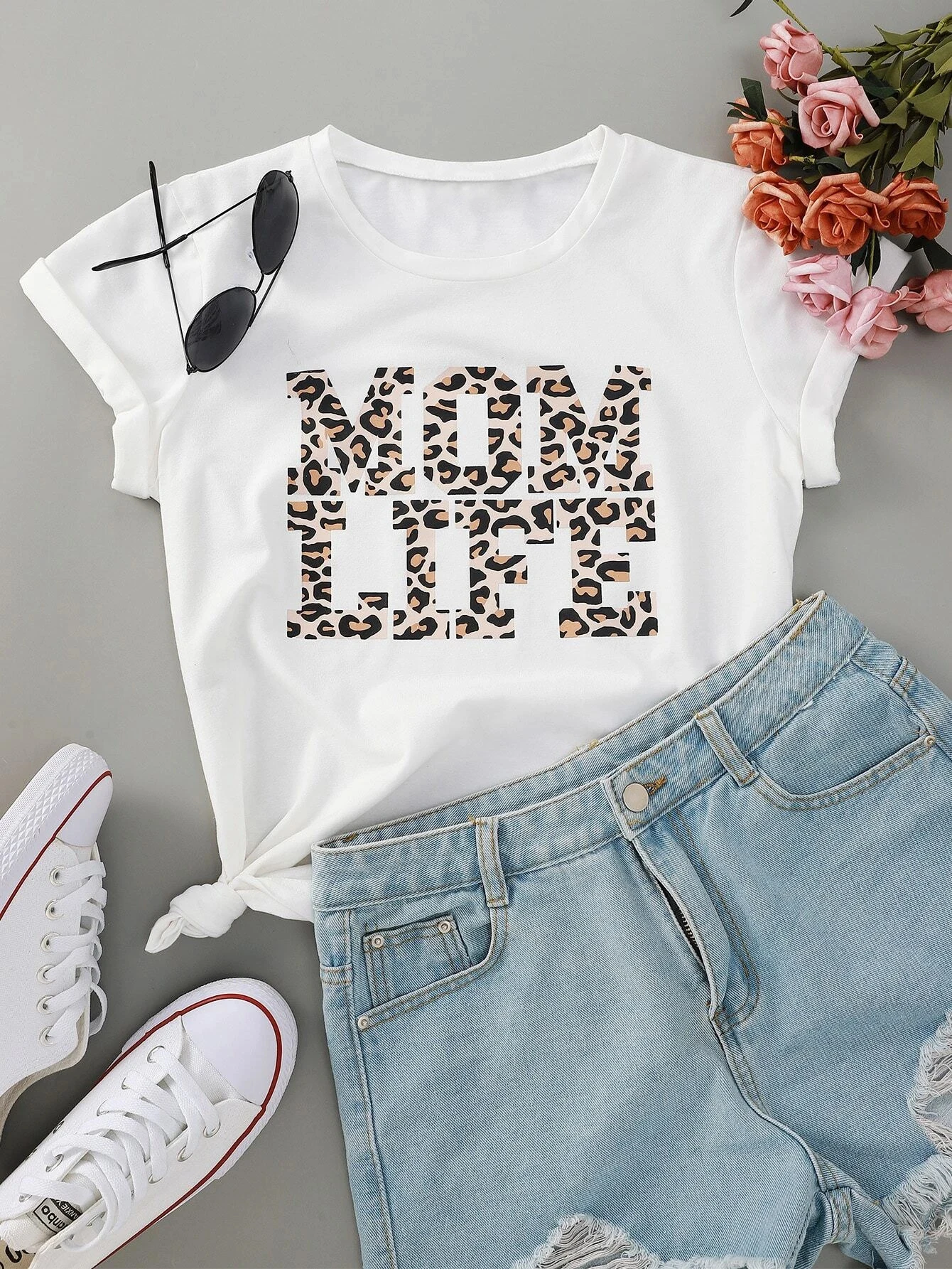 Женская футболка WVIOCE с леопардовым принтом и надписью Mom Life, женский топ в стиле Харадзюку, женская одежда с коротким рукавом, 34561
Женская футболка WVIOCE с леопардовым принтом и надписью Mom Life, женский топ в стиле Харадзюку, женская одежда с коротким рукавом, 34561