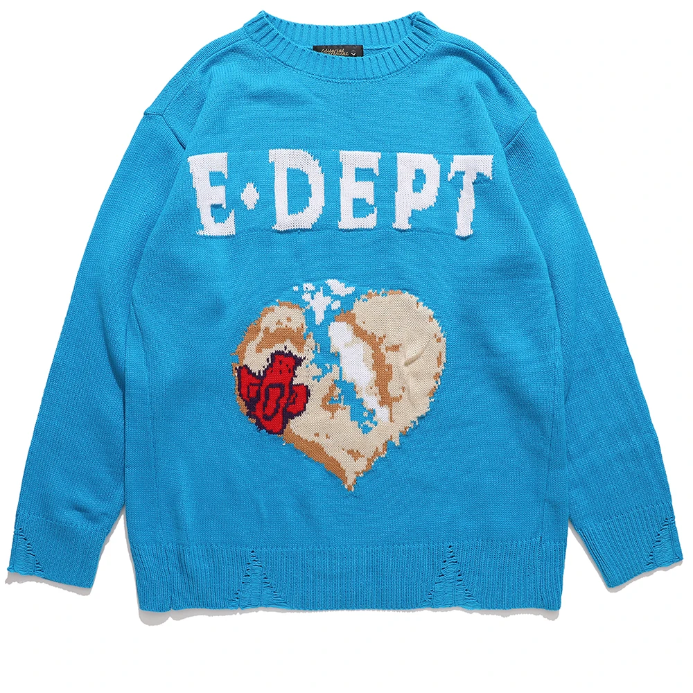 Letter Sweaters Men Streetwear Harajuku Sweater Vintage Knitwear Fashion Knitted Sweaters Quality Oversized Pullover Knit Tops 
Letter Sweaters Men Streetwear Harajuku Sweater Vintage Knitwear Fashion Knitted Sweaters Quality Oversized Pullover Knit Tops