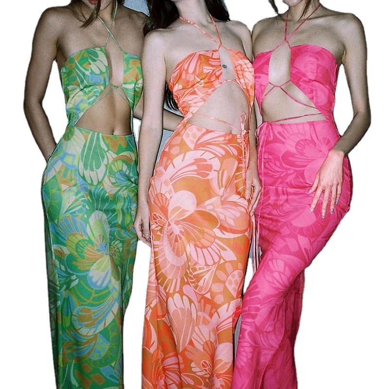 Women Tie-Dye Bandage Sexy Backless Side Slit Ankle Dresses Women Elegant Zipper 2022 summer Women Party Vacation dress
Women Tie-Dye Bandage Sexy Backless Side Slit Ankle Dresses Women Elegant Zipper 2022 summer Women Party Vacation dress