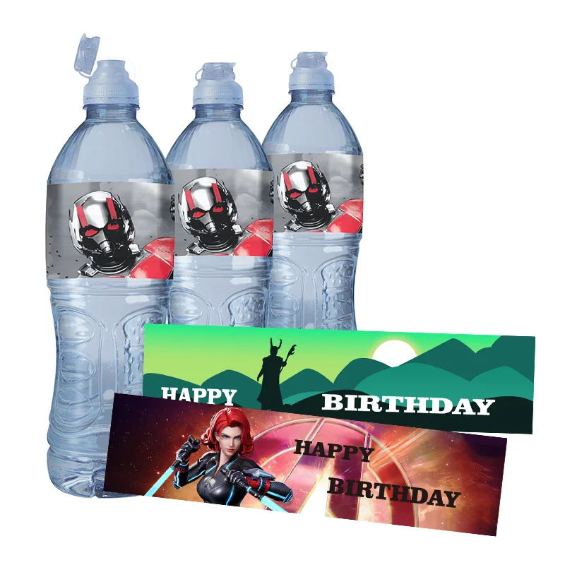 24pcs Personalized Disney Marvel Loki Black Widow Ant-Man Custom Water Bottle Labels Stickers Kids Birthday Party Decor Supplies
24pcs Personalized Disney Marvel Loki Black Widow Ant-Man Custom Water Bottle Labels Stickers Kids Birthday Party Decor Supplies