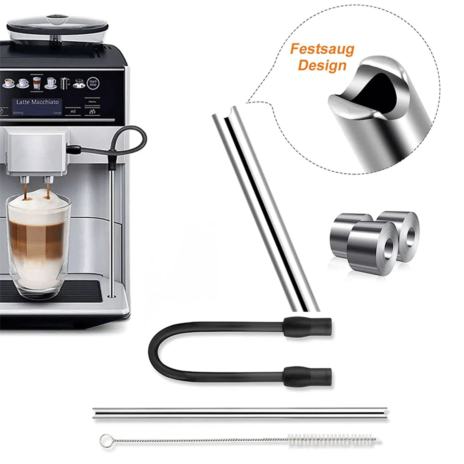 Шланг для вспенивания кофемашины Идеально подходит и гигиеническая пищевая силиконовая трубка для молока для кофемашины для обслуживания
Шланг для вспенивания кофемашины Идеально подходит и гигиеническая пищевая силиконовая трубка для молока для кофемашины для обслуживания