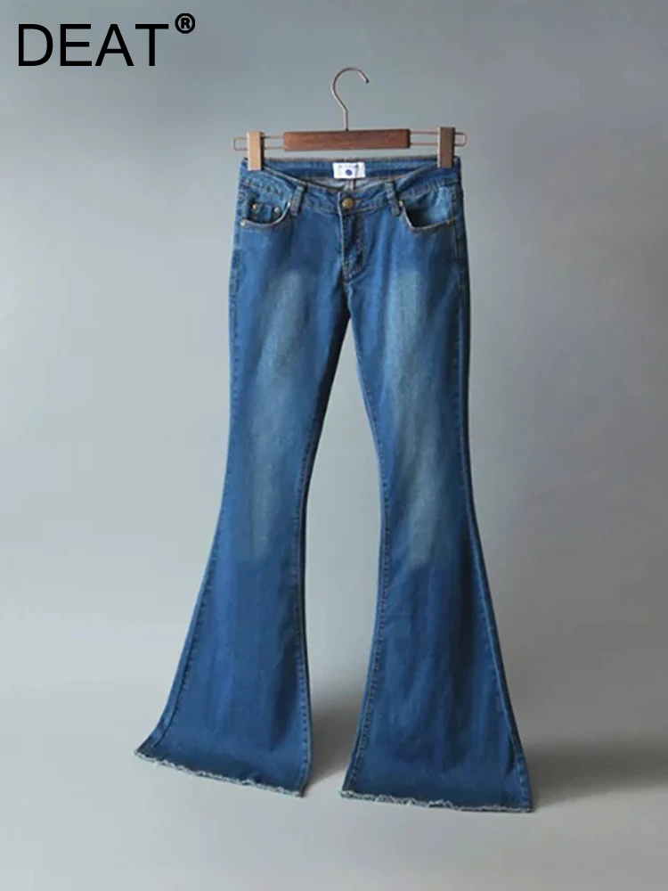 Женские джинсы с завышенной талией DEAT, однотонные облегающие брюки-клеш из денима с эффектом потертости, 29L2407, осень 2023
Женские джинсы с завышенной талией DEAT, однотонные облегающие брюки-клеш из денима с эффектом потертости, 29L2407, осень 2023