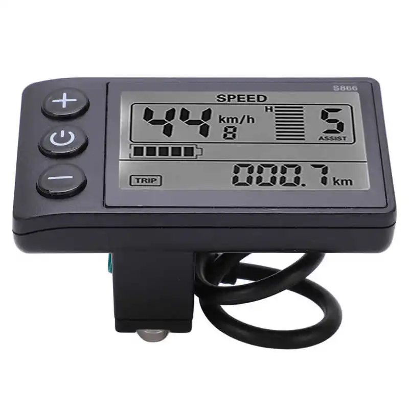Electric Bicycle S866 LCD Display Meter 24V 36V 48V Control Panel With Plug E-bike IP65 ABS LCD Display For 22.2mm Handlebars
Electric Bicycle S866 LCD Display Meter 24V 36V 48V Control Panel With Plug E-bike IP65 ABS LCD Display For 22.2mm Handlebars