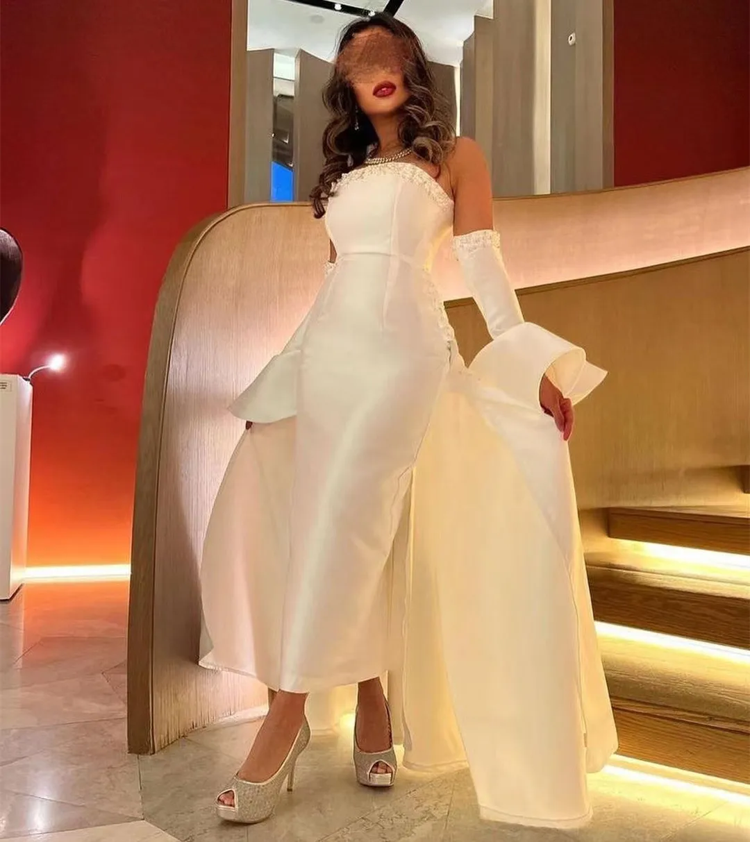 Fashionvane Saudi Arabia Women Wear Formal Party Beaded Strapless Prom Dresses with Detachable Long Sleeves Dubai Evening Dress
Fashionvane Saudi Arabia Women Wear Formal Party Beaded Strapless Prom Dresses with Detachable Long Sleeves Dubai Evening Dress