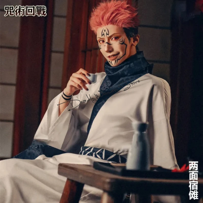 Anime Jujutsu Kaisen Ryomen Sukuna Cosplay Costume Japanese Kimono Women Men Fancy Suit Outfit Halloween Carnival Uniform 
Anime Jujutsu Kaisen Ryomen Sukuna Cosplay Costume Japanese Kimono Women Men Fancy Suit Outfit Halloween Carnival Uniform