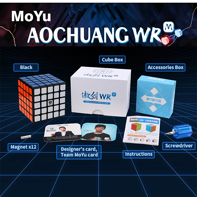 

Moyu AoChuang WR M Magnetic 5x5x5 Speed Magic Cube Moyu AoChuang WR 5x5 Cubo Magico Moyu Aochuang WRM Puzzle Cube 5 Magnet Cube