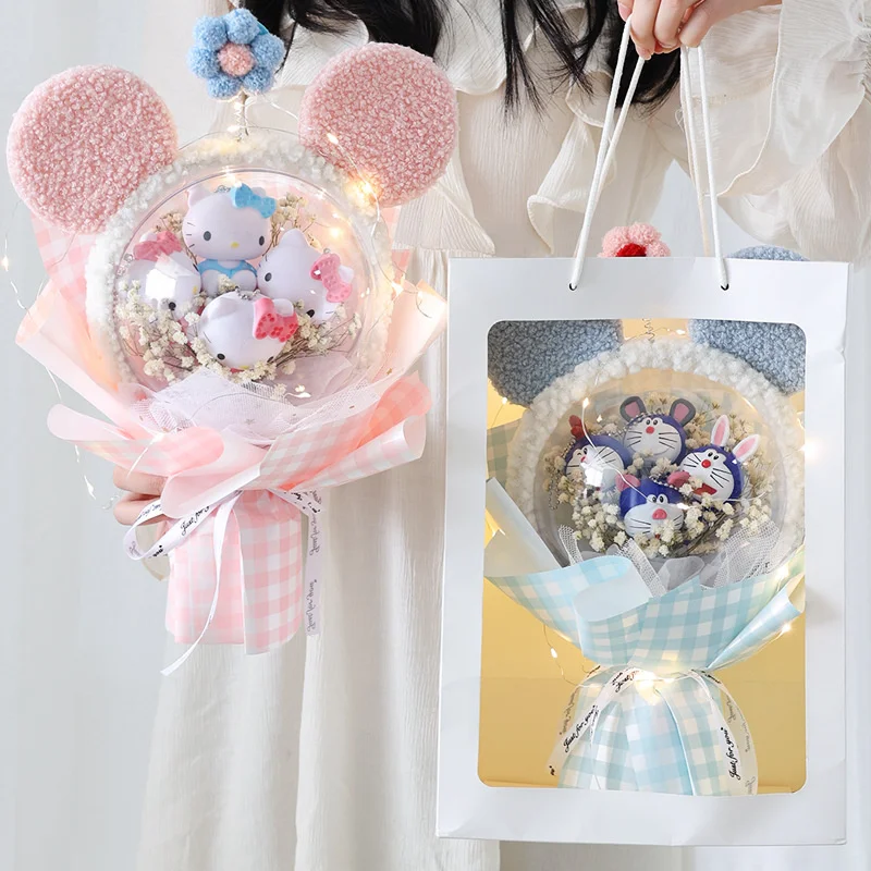 Sanrio, Hello Kitty Светодиодный плюшевый букет Kawaii Pikachu Doraemon, букет цветов, аниме декоративная игрушка, мультяшный плюшевый букет, подарок
Sanrio, Hello Kitty Светодиодный плюшевый букет Kawaii Pikachu Doraemon, букет цветов, аниме декоративная игрушка, мультяшный плюшевый букет, подарок