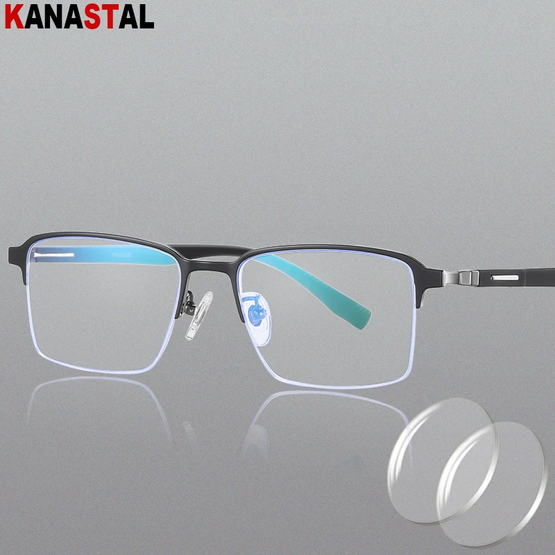 

Men's Blue Light Blocking Reading Glasses Pure Titanium TR Eyeglasses Frame Women Myopia Presbyopia Prescription Optical Eyewear