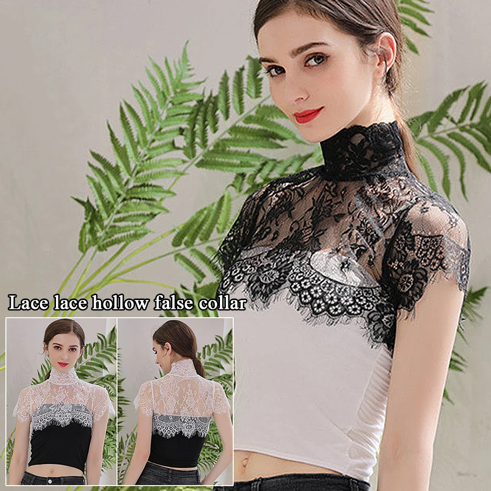Women Detachable Fake Collar Half Shirt Blouse Sweet Crochet Sheer Eyelash Floral Lace Wedding Dress Dickey Neck Cover
Women Detachable Fake Collar Half Shirt Blouse Sweet Crochet Sheer Eyelash Floral Lace Wedding Dress Dickey Neck Cover