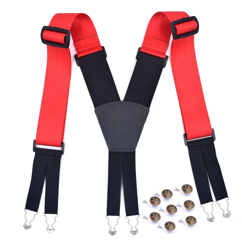 50mm Width Suspenders Men Shirt Belt with 6 Strong Clips Elastic Adjustable Braces X-Back Trousers Strap 8 Pcs Button for Free
50mm Width Suspenders Men Shirt Belt with 6 Strong Clips Elastic Adjustable Braces X-Back Trousers Strap 8 Pcs Button for Free