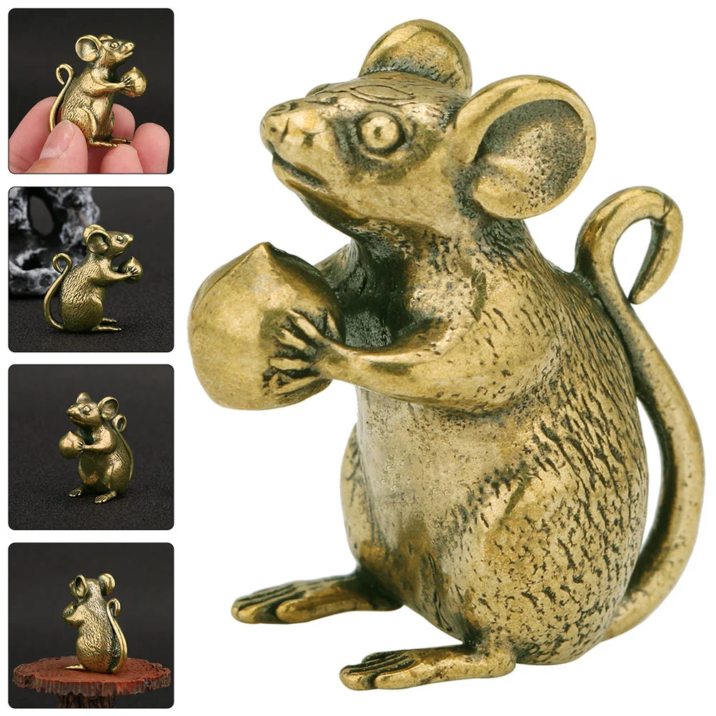 Rat Statue Shui Feng Brass Animal Statues Retro Miniature Figurine Zodiacfigurines Table Model Wealth Ornament Small Animals
Rat Statue Shui Feng Brass Animal Statues Retro Miniature Figurine Zodiacfigurines Table Model Wealth Ornament Small Animals