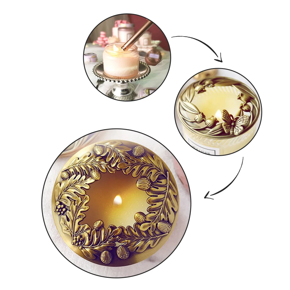 

Retro Tulip Candles Jar Cover Shades Sleeves for Yankee Candle Lids Aromatherapy Topper Replacements Accessories Home Decoration