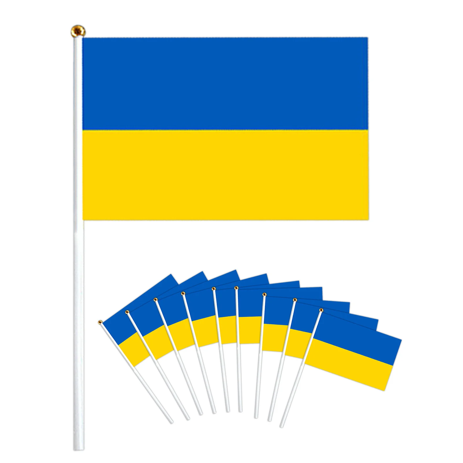 10Pcs Ukraine Flag 8 X 11 Inch Ukrainian National Flags Double Stitched Polyester with Brass Grommets Fade Proof
10Pcs Ukraine Flag 8 X 11 Inch Ukrainian National Flags Double Stitched Polyester with Brass Grommets Fade Proof