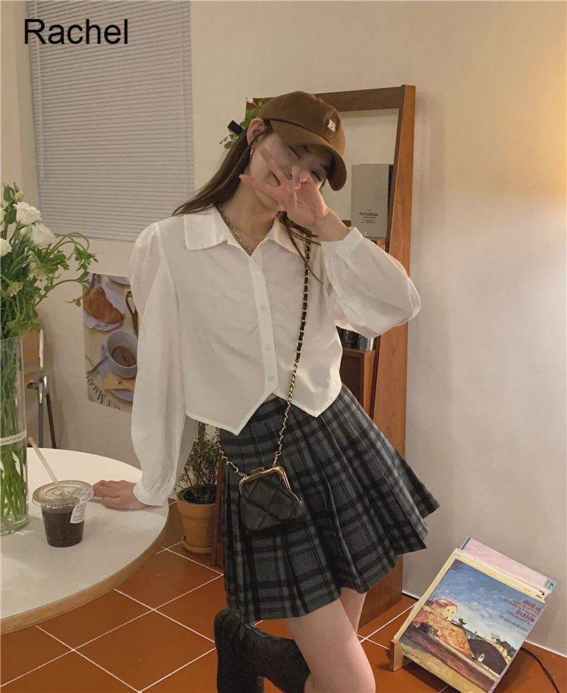 Women Shirts Exquisite Small Shirt Winter Bottoming Princess Style Thin Straight Shoulder Sleeve Short 
Women Shirts Exquisite Small Shirt Winter Bottoming Princess Style Thin Straight Shoulder Sleeve Short