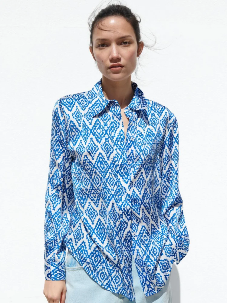 TAOP&ZA 2023 New Women's Clothing Retro Slim Fit All-match French Printed Silk Satin Texture Shirt 9878143
TAOP&ZA 2023 New Women's Clothing Retro Slim Fit All-match French Printed Silk Satin Texture Shirt 9878143
