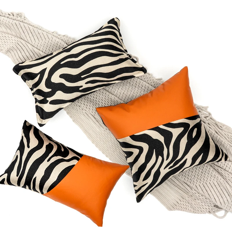 Luxury Zebra Pattern Patchwork PU Leather Cushion Cover Pillowcase For Sofa Car Bed Living Room Home Decoration
Luxury Zebra Pattern Patchwork PU Leather Cushion Cover Pillowcase For Sofa Car Bed Living Room Home Decoration
