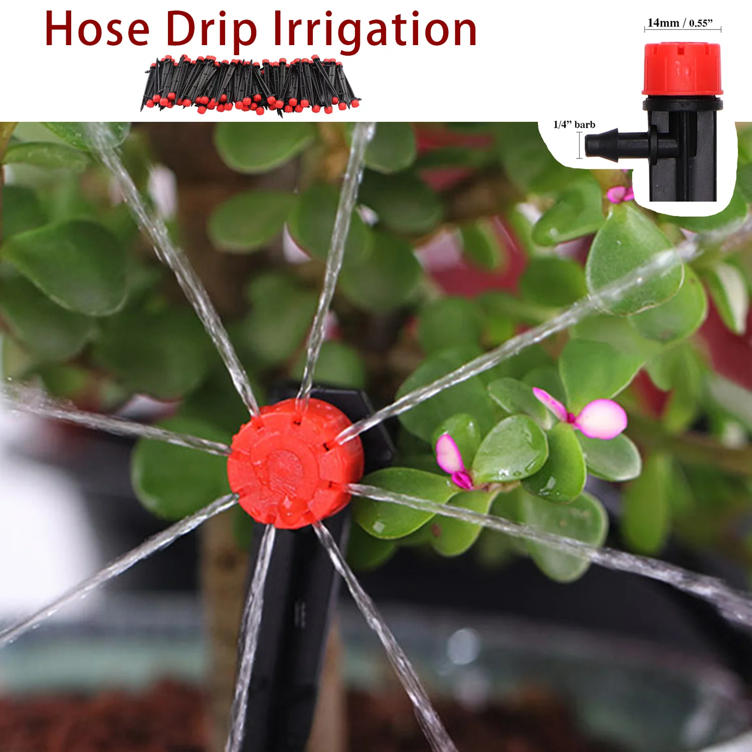 DIY drip irrigation system 360 degree adjustable 8-hole sprinkler kit Garden watering inserted into the ground micro flow drip
DIY drip irrigation system 360 degree adjustable 8-hole sprinkler kit Garden watering inserted into the ground micro flow drip