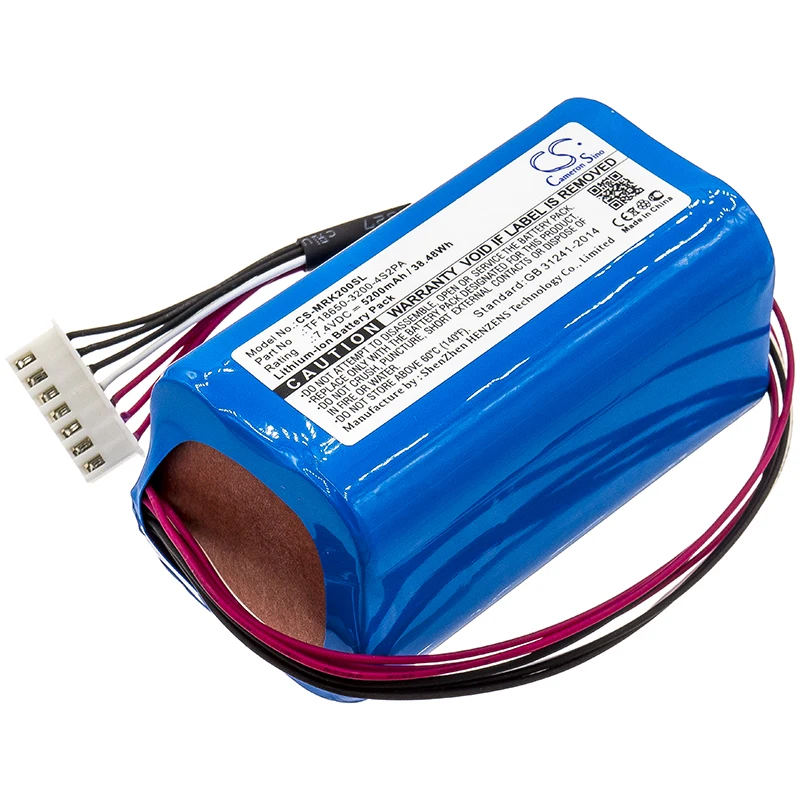 CS 5200mAh / 38.48Wh battery for Marshall Kilburn II, Kilburn II V2 7252-XML-SP, C196A1, TF18650-3200-4S2PA
CS 5200mAh / 38.48Wh battery for Marshall Kilburn II, Kilburn II V2 7252-XML-SP, C196A1, TF18650-3200-4S2PA