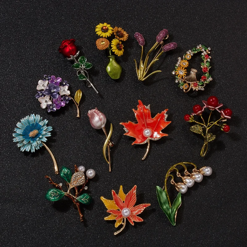 Vintage Enamel Flower Plant Pin Brooches for Women Elegant Temperament Pearl Floral Lapel Pins Fashion Jewelry Accessories Gifts
Vintage Enamel Flower Plant Pin Brooches for Women Elegant Temperament Pearl Floral Lapel Pins Fashion Jewelry Accessories Gifts