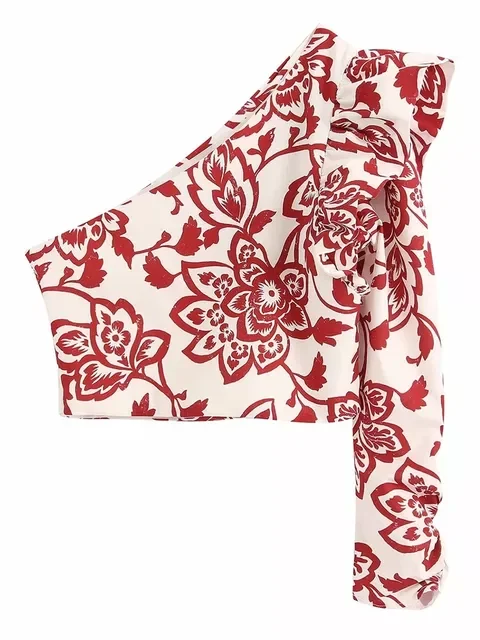 Новинка лета 2022, женский новый французский Асимметричный поплин с принтом на одно плечо, темпераментная тонкая и открытая половина плеча S
Новинка лета 2022, женский новый французский Асимметричный поплин с принтом на одно плечо, темпераментная тонкая и открытая половина плеча S