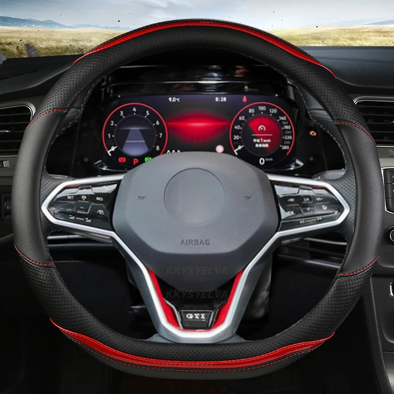Чехол рулевого колеса автомобиля углеродное волокно + кожа для VW Golf 8 MK8 VIII Golf R Gti 2019 2020 2021 Tiguan 2022 автомобильные аксессуары
Чехол рулевого колеса автомобиля углеродное волокно + кожа для VW Golf 8 MK8 VIII Golf R Gti 2019 2020 2021 Tiguan 2022 автомобильные аксессуары