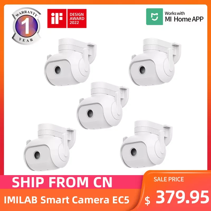 IMILAB- EC5 Wifi Smart Security System Kit, Outdoor Video Surveillance, IP Wireless Mihome App, Floodlight Camera, 2K Camera 5PC
IMILAB- EC5 Wifi Smart Security System Kit, Outdoor Video Surveillance, IP Wireless Mihome App, Floodlight Camera, 2K Camera 5PC