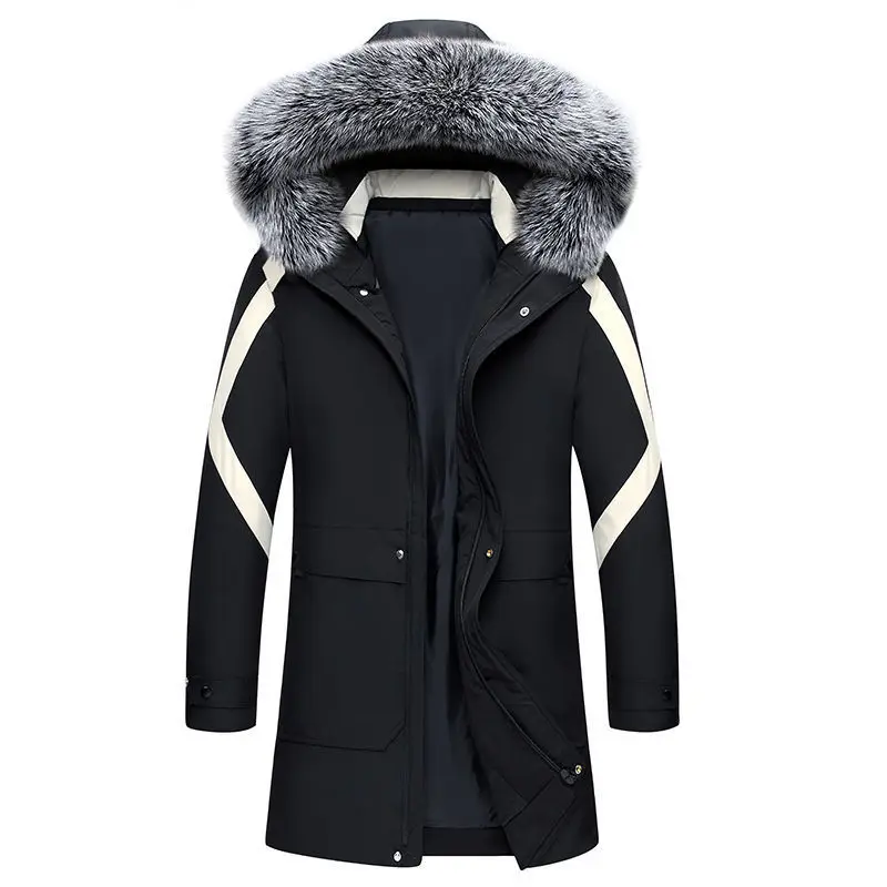 Winter White Duck Down Jacket Men Casual Hooded Fur Collar Windbreaker Keep Warm Puffer Jacket Mid-long Thick Outerwear For Men
Winter White Duck Down Jacket Men Casual Hooded Fur Collar Windbreaker Keep Warm Puffer Jacket Mid-long Thick Outerwear For Men