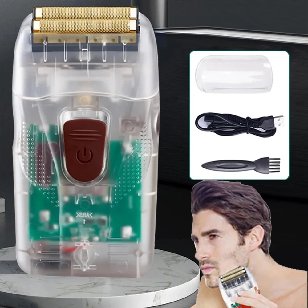 Electric Shaver Shaper Electric Shaver Beard USB Electric Razor Transparent Shell Man Electric Shaver Razor Reciprocating Electr
Electric Shaver Shaper Electric Shaver Beard USB Electric Razor Transparent Shell Man Electric Shaver Razor Reciprocating Electr