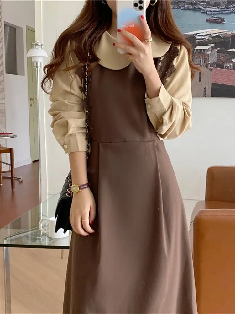 Alien Kitty OL Prom Women Long Dress Hook Flowers 2022 Chic Elegant Lace Sweet Hot Office Lady Party Fake Two Piece Vestidos 
Alien Kitty OL Prom Women Long Dress Hook Flowers 2022 Chic Elegant Lace Sweet Hot Office Lady Party Fake Two Piece Vestidos