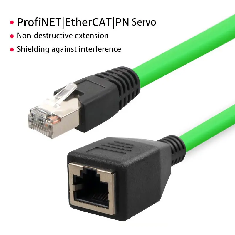 RJ45 8pin Male Female Profinet High Flexible Network Cable Butt Shielding Extension Cable Crystal Head Industrial Extension Wire
RJ45 8pin Male Female Profinet High Flexible Network Cable Butt Shielding Extension Cable Crystal Head Industrial Extension Wire