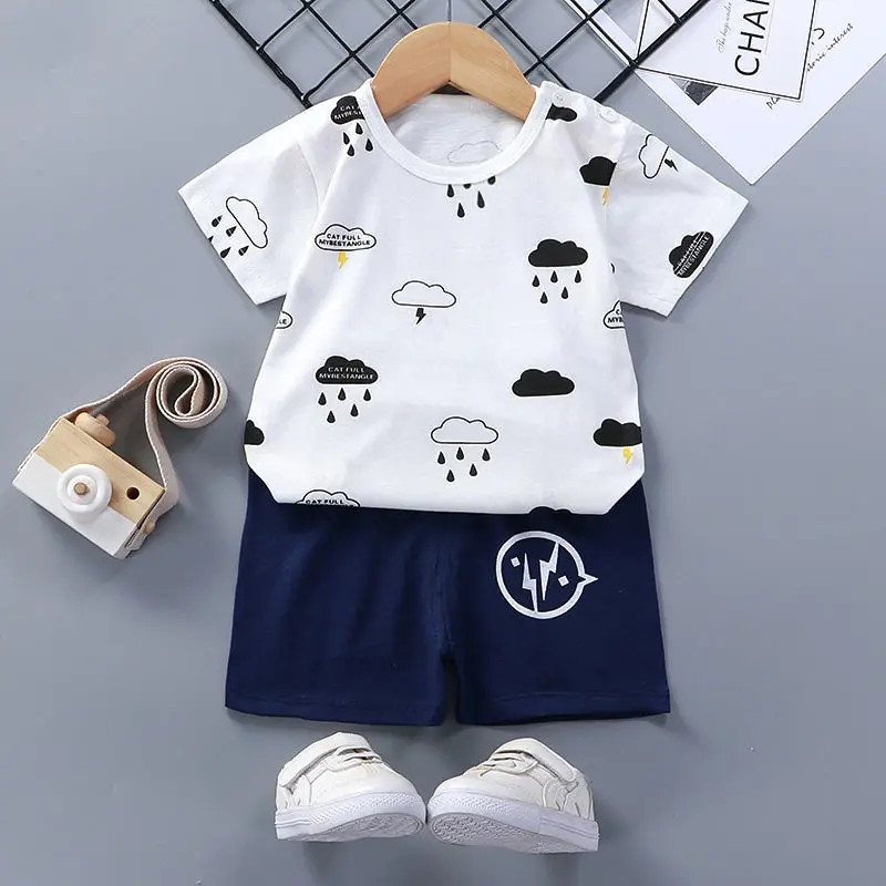 Summer children's cotton short-sleeved suit girls shorts baby T-shirt 0-7 years old boy half-sleeved baby clothes summer clothes
Summer children's cotton short-sleeved suit girls shorts baby T-shirt 0-7 years old boy half-sleeved baby clothes summer clothes