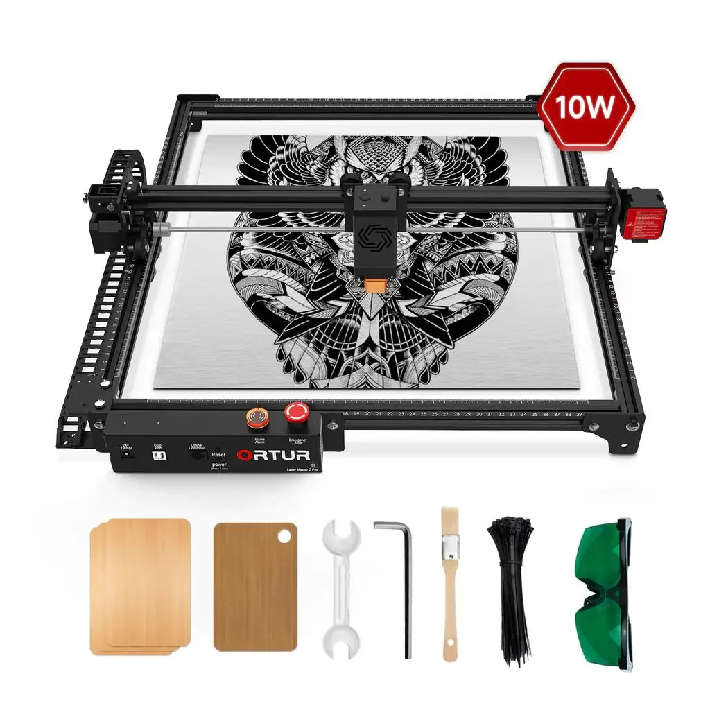 ORTUR CNC Laser Engraver 2 Pro S2 Engraving Machine 5.5-10W Power Woodworking Cutter Metal Wood Leather Acrylic 400*400mm
ORTUR CNC Laser Engraver 2 Pro S2 Engraving Machine 5.5-10W Power Woodworking Cutter Metal Wood Leather Acrylic 400*400mm