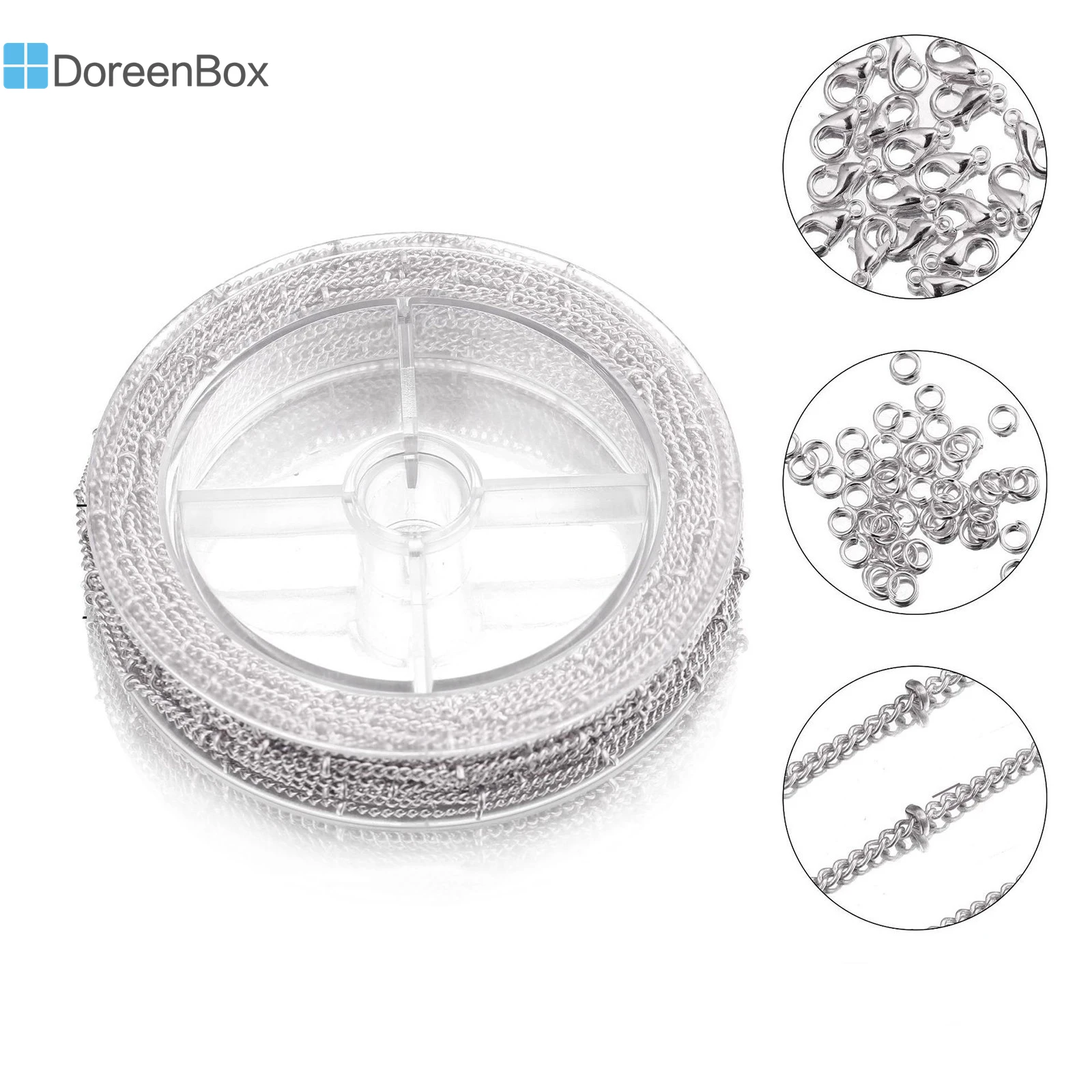 1 Set(Include:Lobster Clasp/JumpRing /Chain) Jewelry Findings Kit Stainless Steel DIY Kit Set Multicolor Findings 8.4cm x 1.7cm
1 Set(Include:Lobster Clasp/JumpRing /Chain) Jewelry Findings Kit Stainless Steel DIY Kit Set Multicolor Findings 8.4cm x 1.7cm
