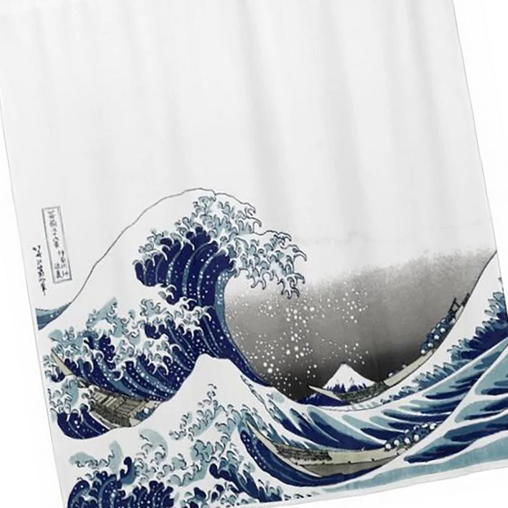 Japanese Style Shower Curtain Waterproof Sea Wave Mould Resistant Thickened Protect Privacy Digital Printing Bathroom Drape
Japanese Style Shower Curtain Waterproof Sea Wave Mould Resistant Thickened Protect Privacy Digital Printing Bathroom Drape