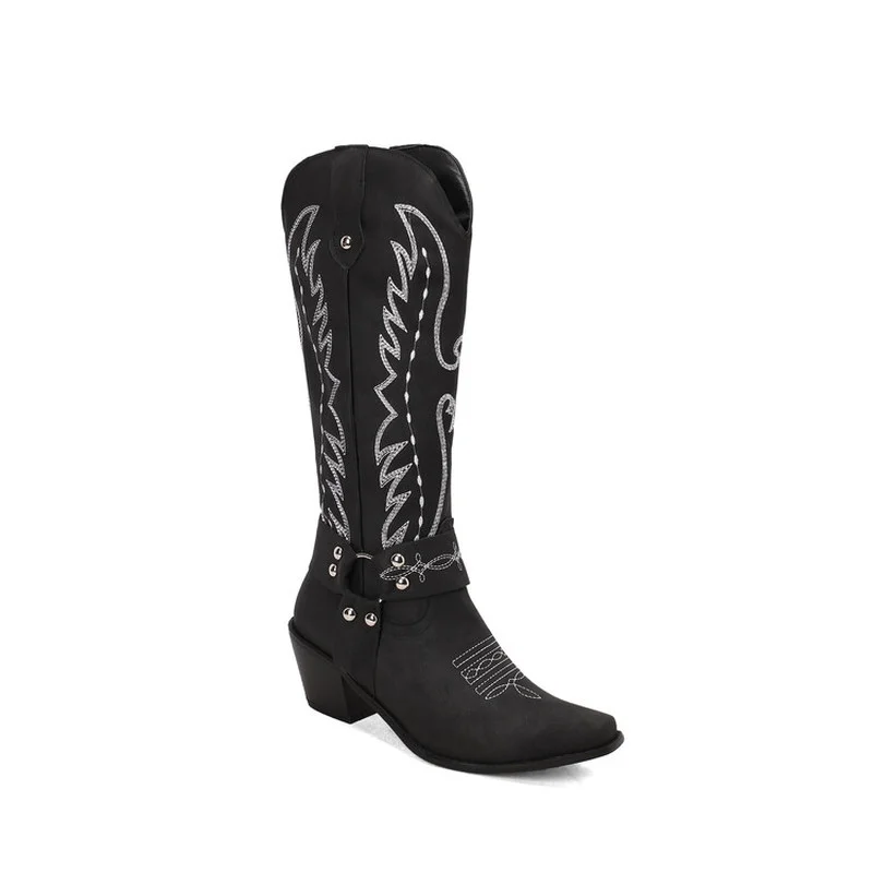 Embroidered Western Boots For Women Cowboy Cow Girls Big Size 48 Square Toe Chunky Heel Knee High Boots Rivet Fashion Shoes
Embroidered Western Boots For Women Cowboy Cow Girls Big Size 48 Square Toe Chunky Heel Knee High Boots Rivet Fashion Shoes