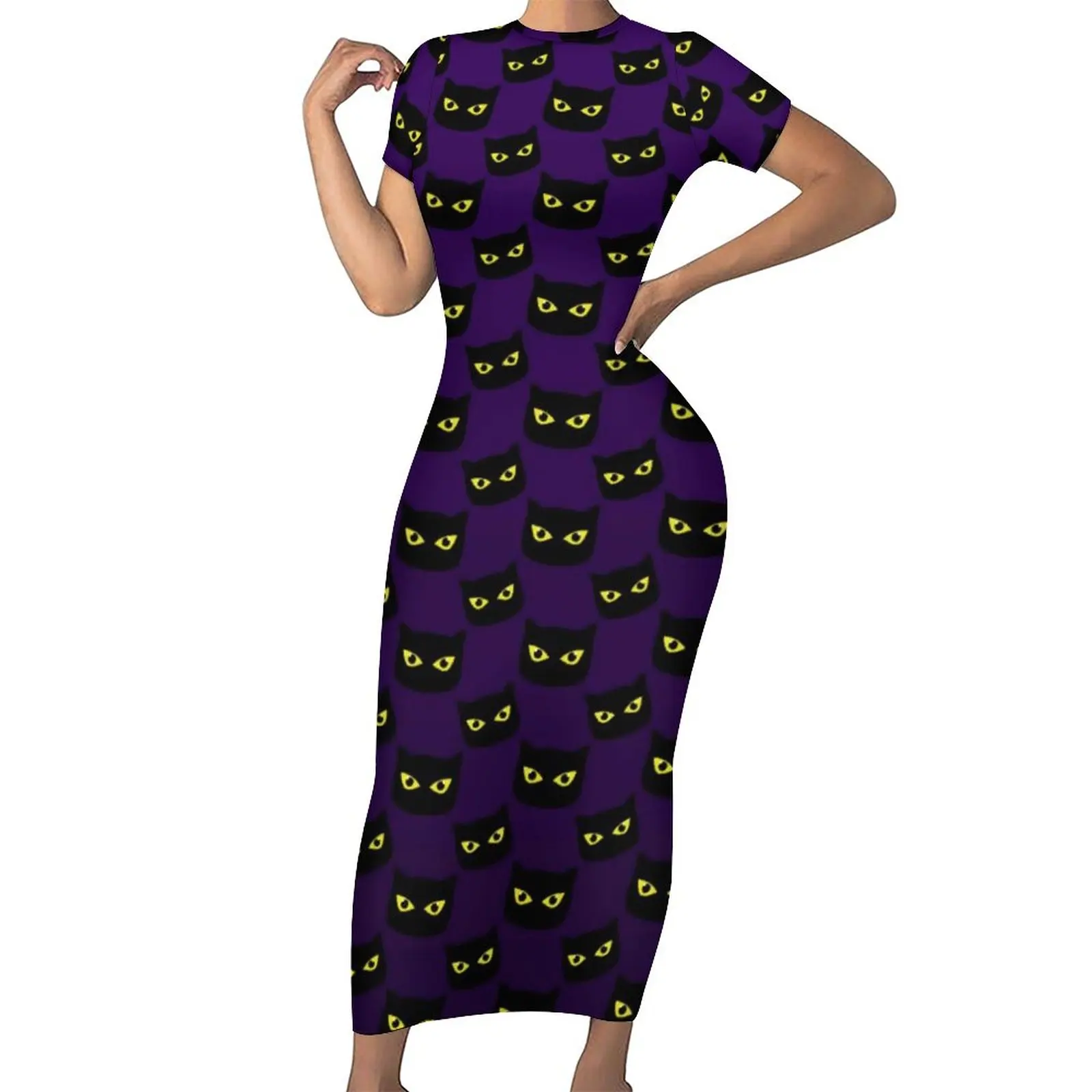 Black Cat Dress Short Sleeve Halloween Print Trendy Maxi Dresses Summer Street Wear Custom Bodycon Dress 3XL 4XL 5XL
Black Cat Dress Short Sleeve Halloween Print Trendy Maxi Dresses Summer Street Wear Custom Bodycon Dress 3XL 4XL 5XL