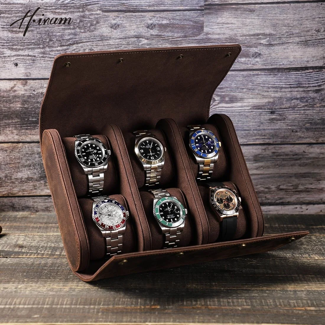 Genuine Vintage Leather 6 Slots Watch Case Organizers Luxury Design for Men Display Gift Box Jewelry Storage
Genuine Vintage Leather 6 Slots Watch Case Organizers Luxury Design for Men Display Gift Box Jewelry Storage