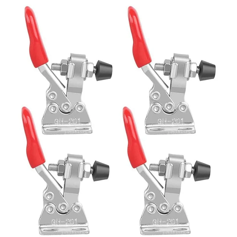 4Pcs Quick Release Toggle Clamp GH-201 Antislip Horizontal 59Lbs Holding Capacity For Machine Operation, Woodworking
4Pcs Quick Release Toggle Clamp GH-201 Antislip Horizontal 59Lbs Holding Capacity For Machine Operation, Woodworking