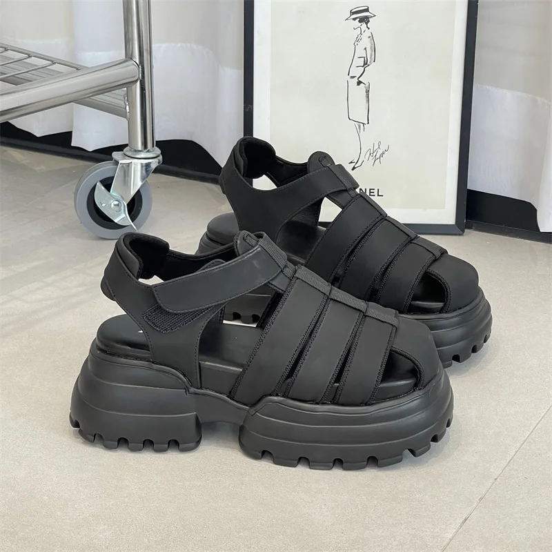 Black Color Casual Beach Shoes Platform Sandals Women Summer Casual Wedges Heels Shoes Woman Thick Bottom Sport Sandalias Mujer
Black Color Casual Beach Shoes Platform Sandals Women Summer Casual Wedges Heels Shoes Woman Thick Bottom Sport Sandalias Mujer