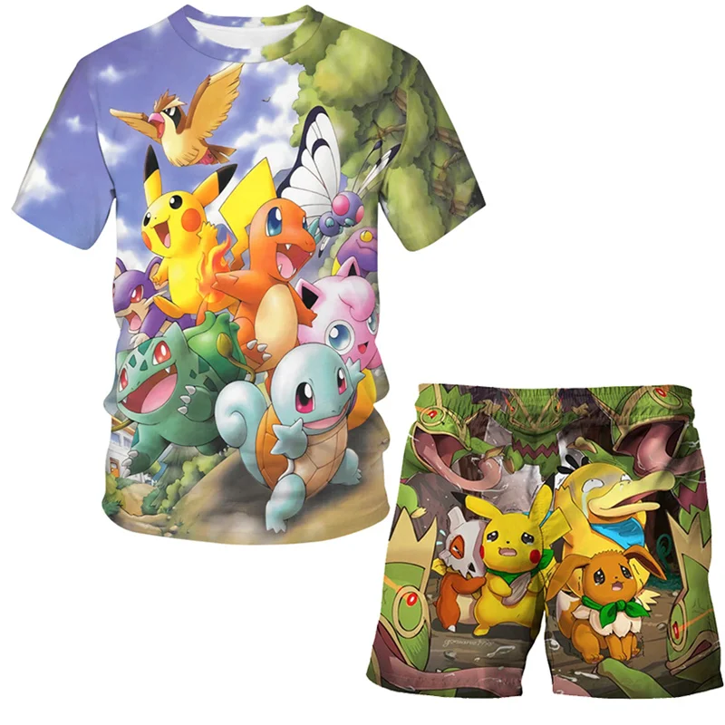 2pcs Baby Boys Girls Summer Clothing Pikachu 3D T shirt Set Kids Clothes Suit Children's Short Sleeve + Shorts Suit Kids Outfits
2pcs Baby Boys Girls Summer Clothing Pikachu 3D T shirt Set Kids Clothes Suit Children's Short Sleeve + Shorts Suit Kids Outfits