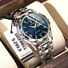 POEDAGAR Top Luxury Men Quartz Watch For Men Sports Waterproof Luminous Stainless Steel Date Week Men's Watches Male Clock reloj