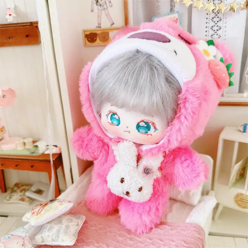

1 комплект, 20 см, Одежда для кукол-звезд, наслаждайтесь розовым медведем и сумкой, наряд, милые плюшевые куклы, аксессуары для Kpop, EXO Idol Поклонники кукол, игрушки для подарка «сделай сам»