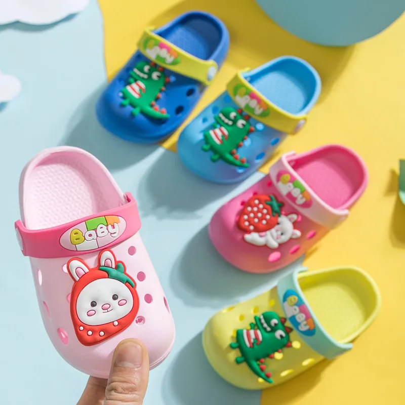 Summer Girls 2022 Children Slippers Cute Kids Fashion Cartoon Solid Pink Dinosaur Strawberry Rabbit Hollow Beach Sandals for Boy
Summer Girls 2022 Children Slippers Cute Kids Fashion Cartoon Solid Pink Dinosaur Strawberry Rabbit Hollow Beach Sandals for Boy