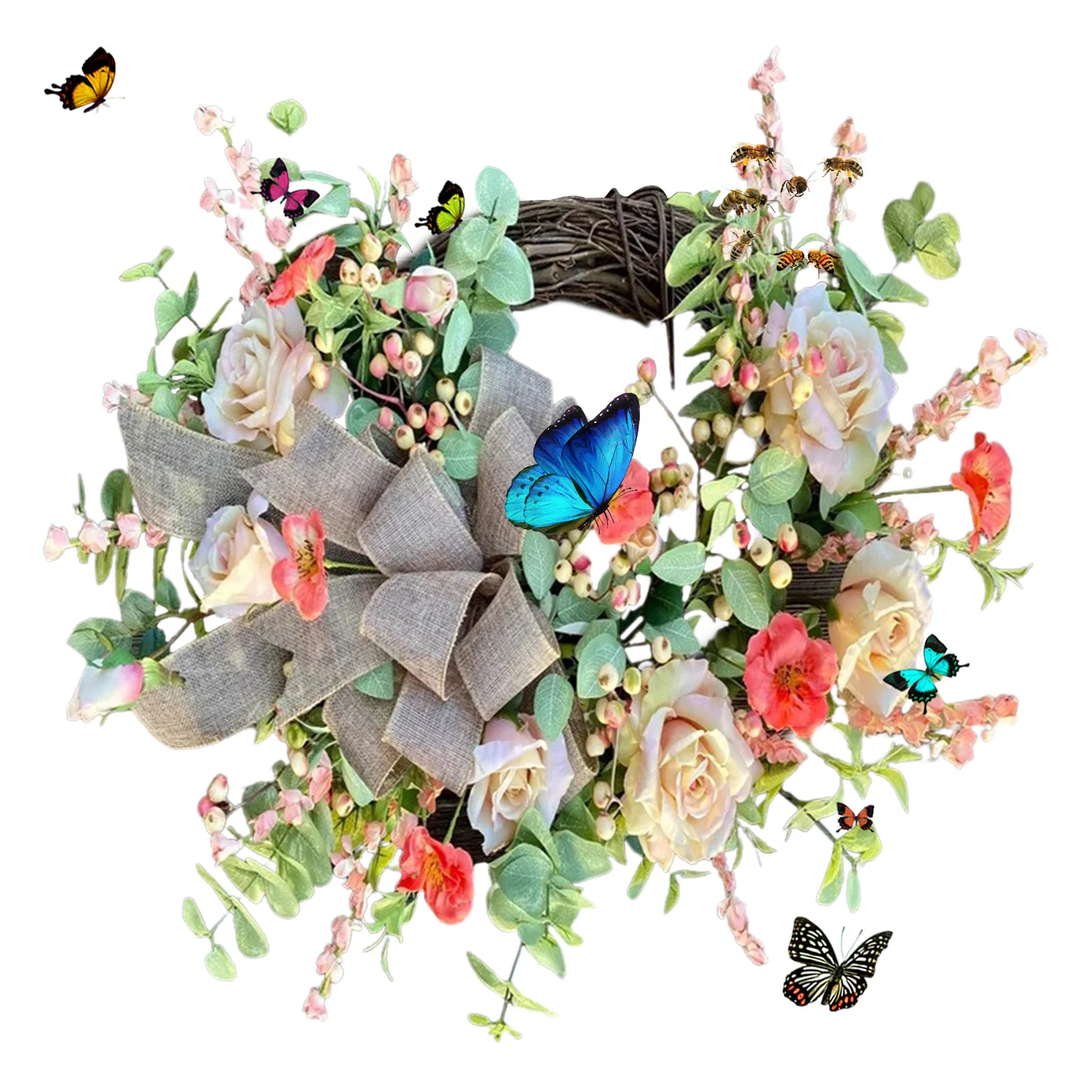 15.7in Rose Spring Door Wreath Rose Summer Spring Door Wreaths For Front Door Mother's Day Wreaths Wedding Crafts Indoor Outdoor
15.7in Rose Spring Door Wreath Rose Summer Spring Door Wreaths For Front Door Mother's Day Wreaths Wedding Crafts Indoor Outdoor