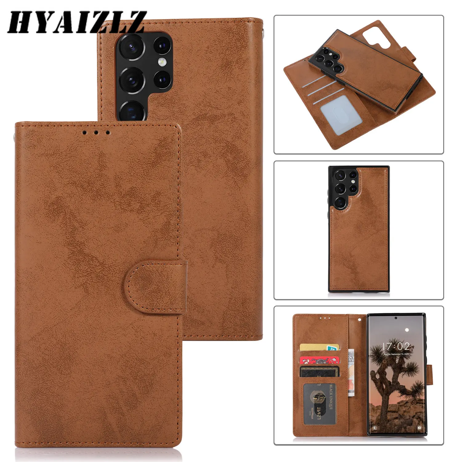Luxury 2 in1 Detachable Phone Case For Samsung Galaxy S23 Ultra PU Leather Cover for Galaxy S23 Plus Flip Case Wallet Card Slot
Luxury 2 in1 Detachable Phone Case For Samsung Galaxy S23 Ultra PU Leather Cover for Galaxy S23 Plus Flip Case Wallet Card Slot
