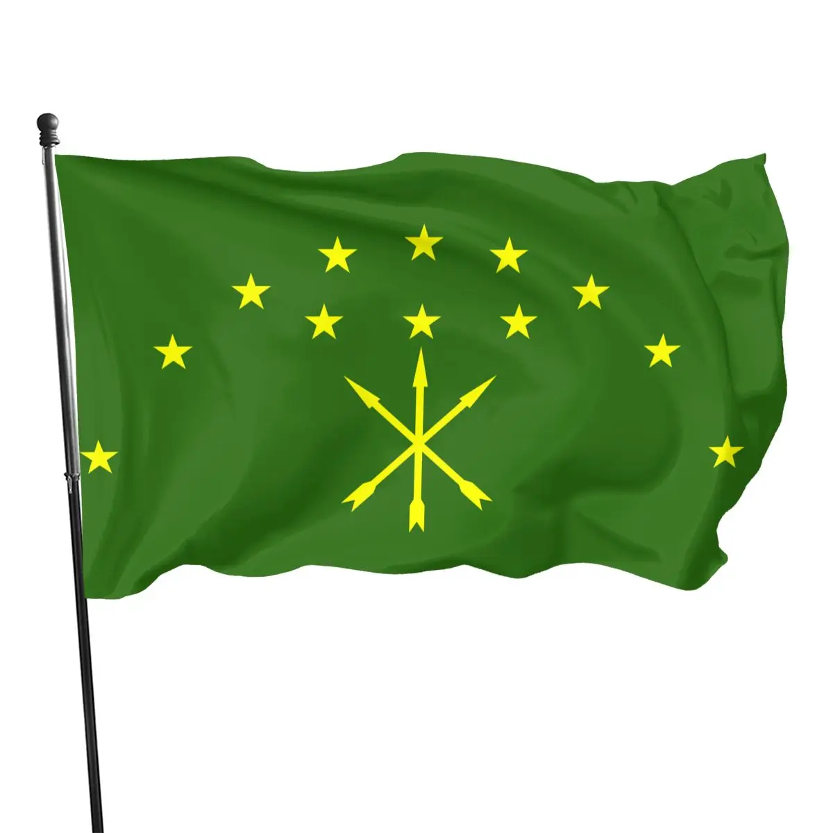 Circassian Flag 90x150cm Indoor and outdoor decoration banner 
Circassian Flag 90x150cm Indoor and outdoor decoration banner